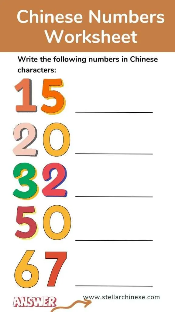 Chinese numbers translations